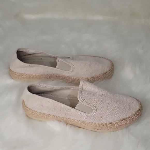 Esprit Cream Linen Espadrille Slip-Ons - Picture 6 of 9